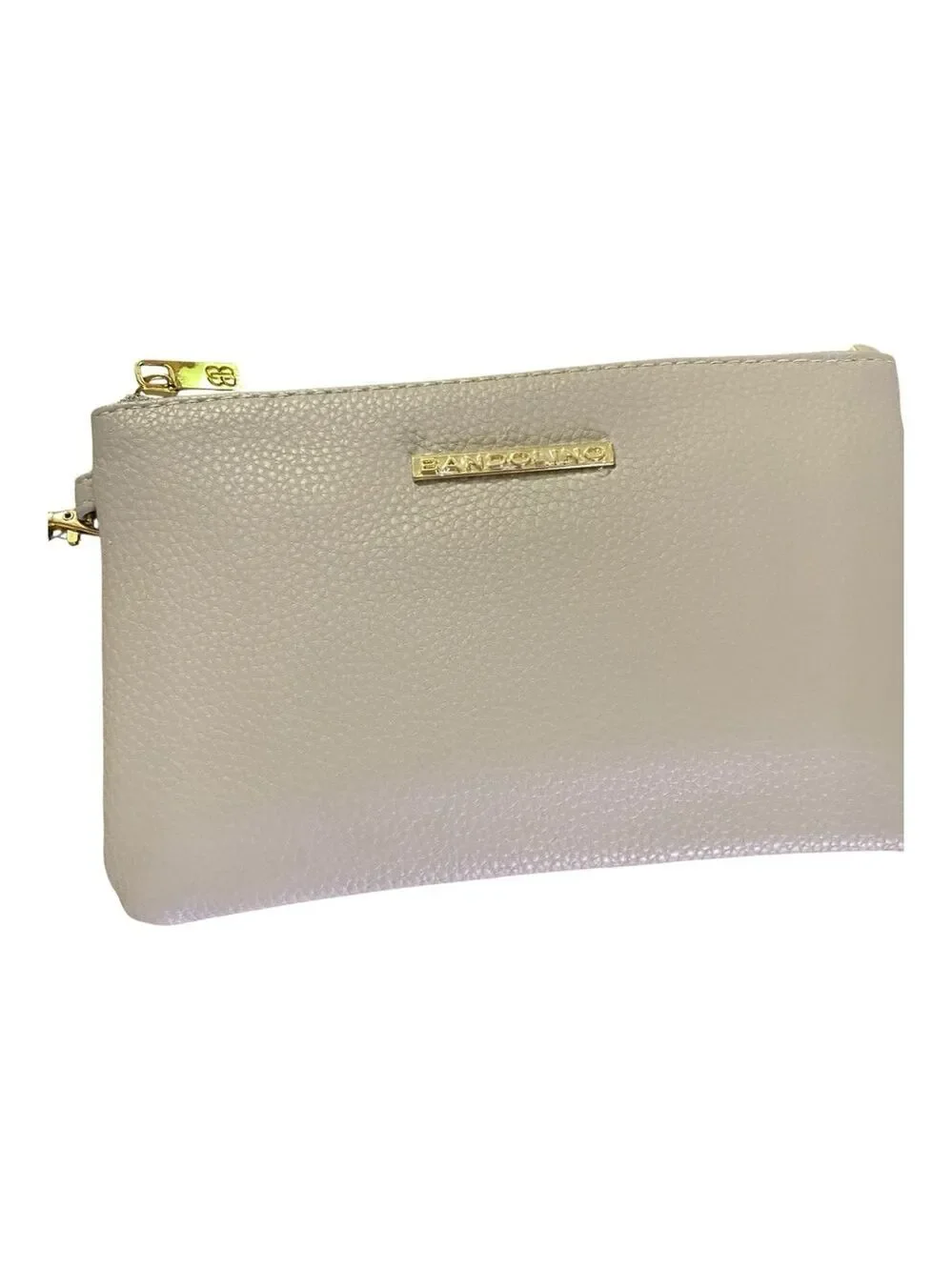 Bandolino Beige Wristlet Charging Pouch Clutch, USB Power Bank for Phone, NWT